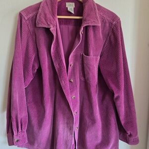L.L.Bean Deep Berry Corduroy Shirt Jacket